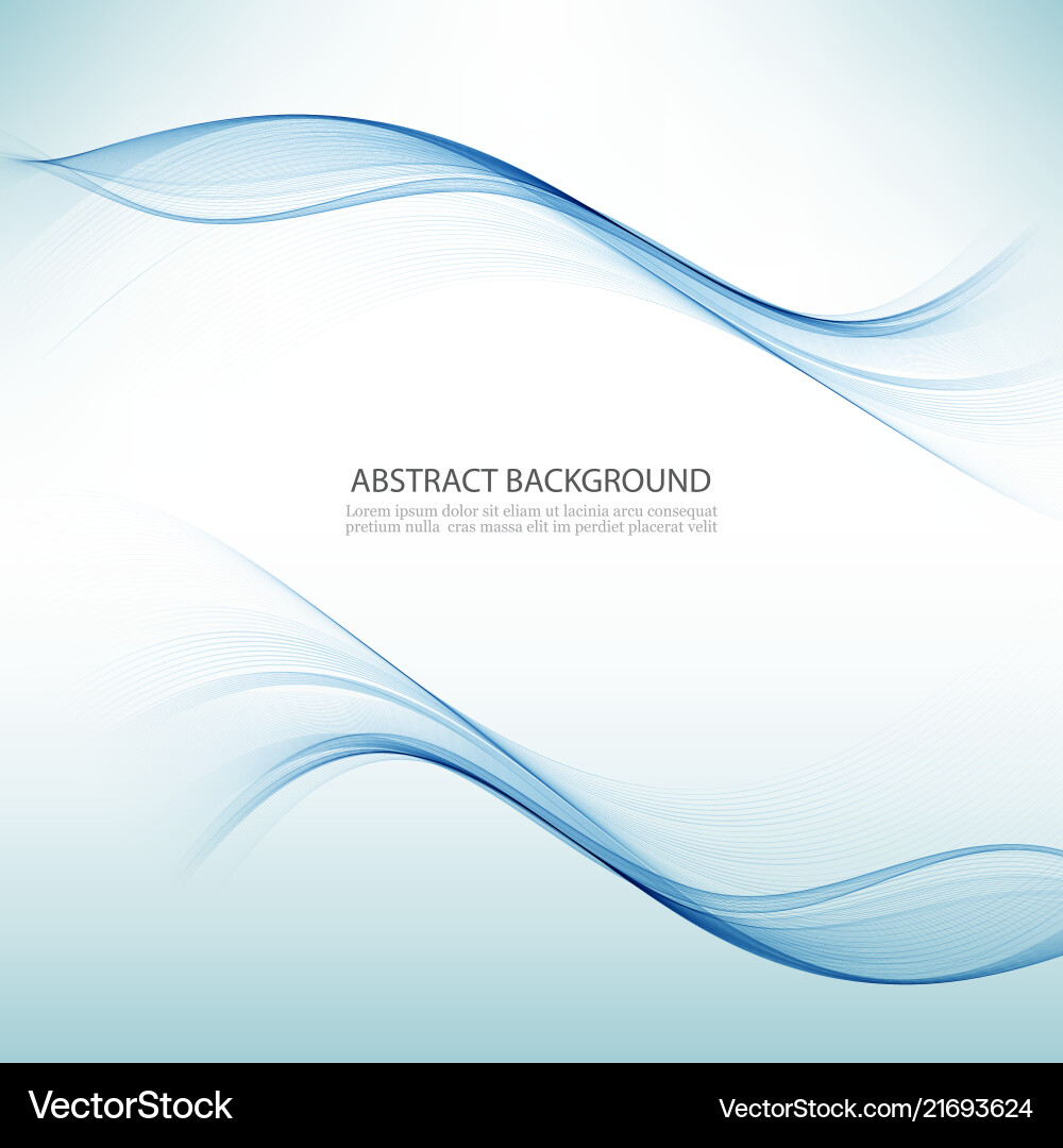 Abstract color wave design element blue Abstract color wave design element blue vector image