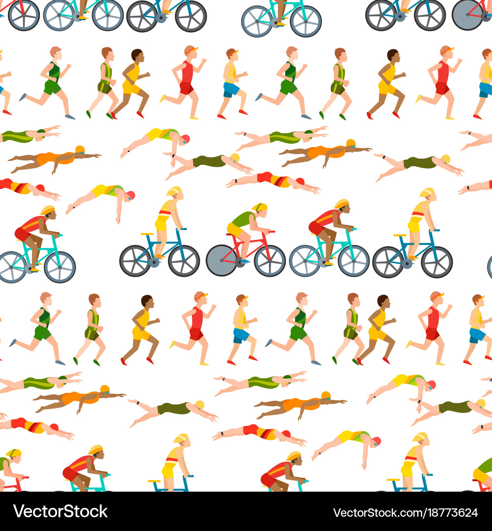 Athletic run man people jogging summer sport Vector Image
