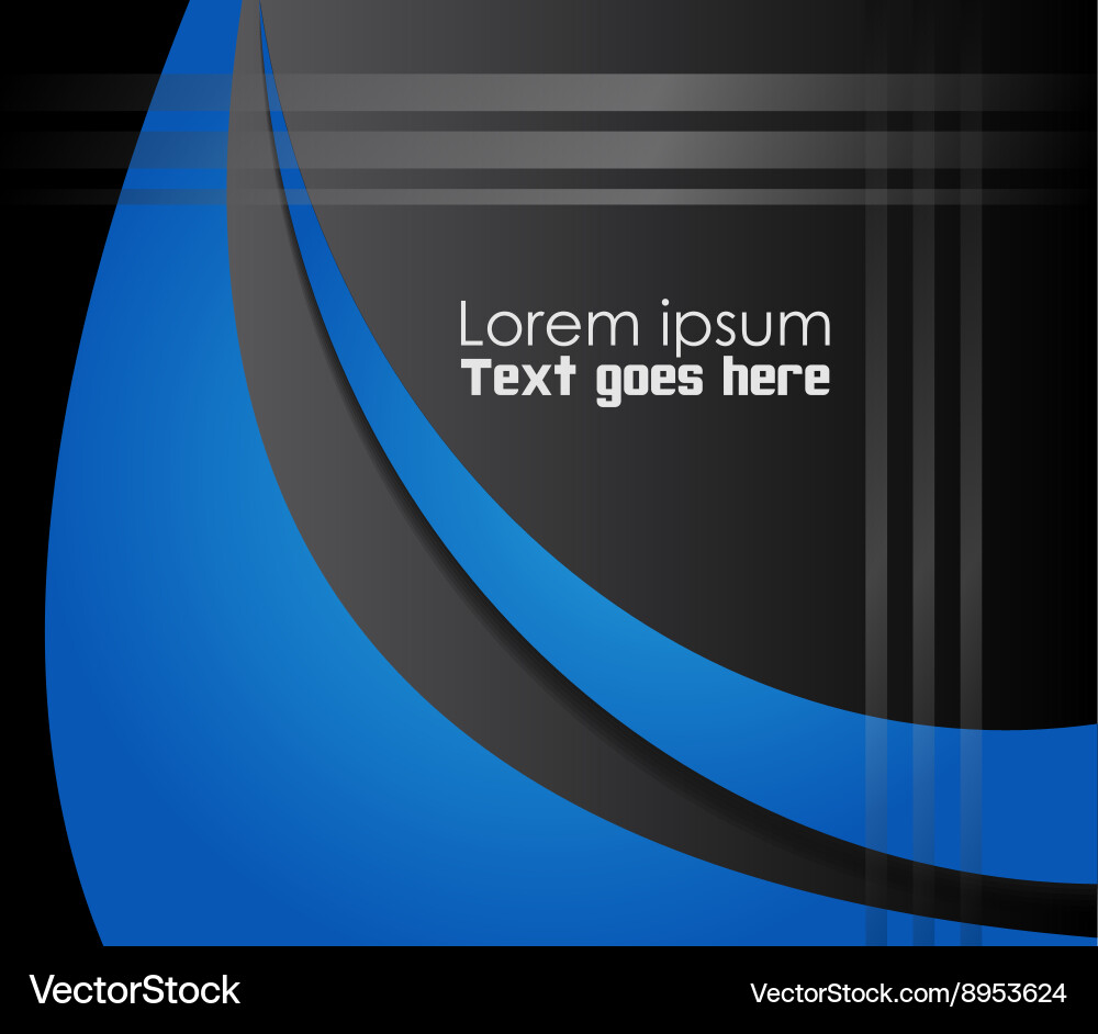 Background curve line on black space sh vector image