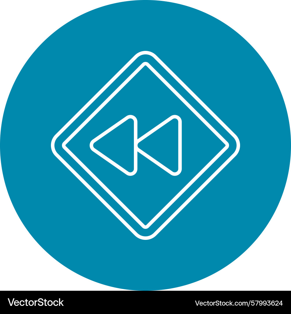 Backward Line with Circles Vector Image