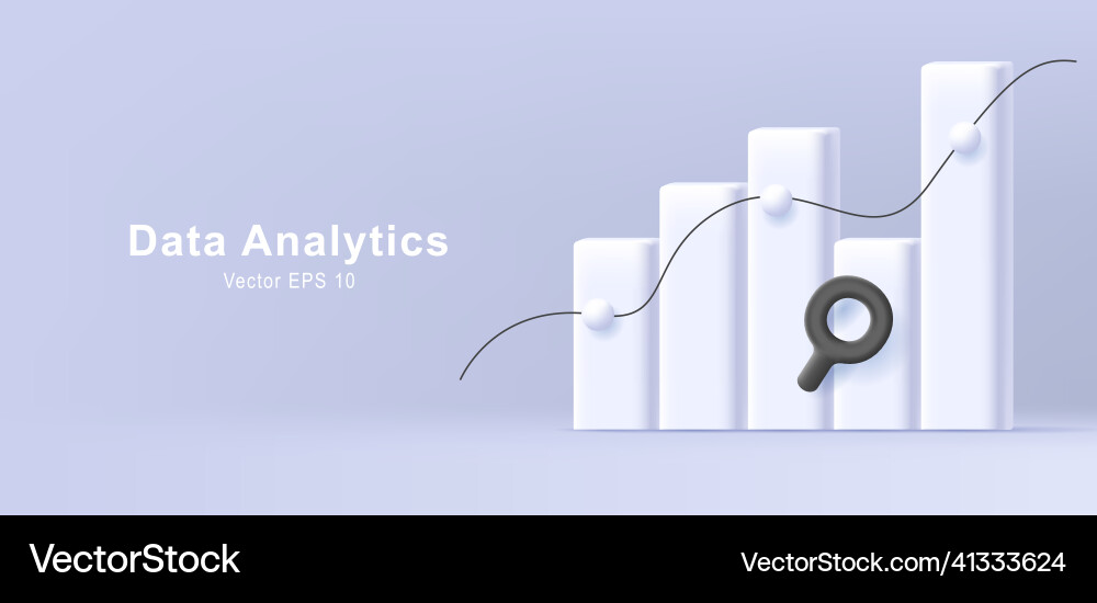 Bar chart graph with white shapes and growing Bar chart graph with white shapes and growing vector image