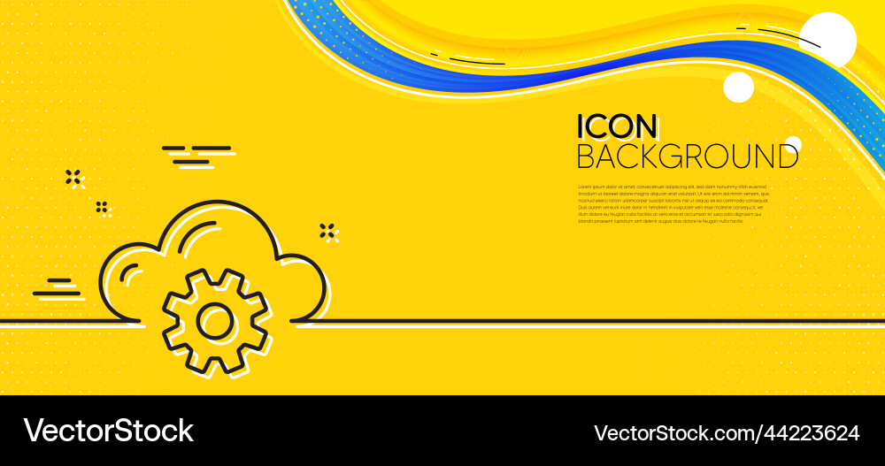 Cloud computing process line icon internet data Cloud computing process line icon internet data vector image