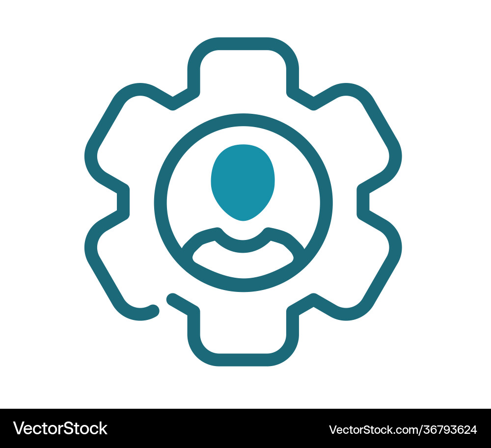 Configuration user setting single isolated icon Configuration user setting single isolated icon vector image