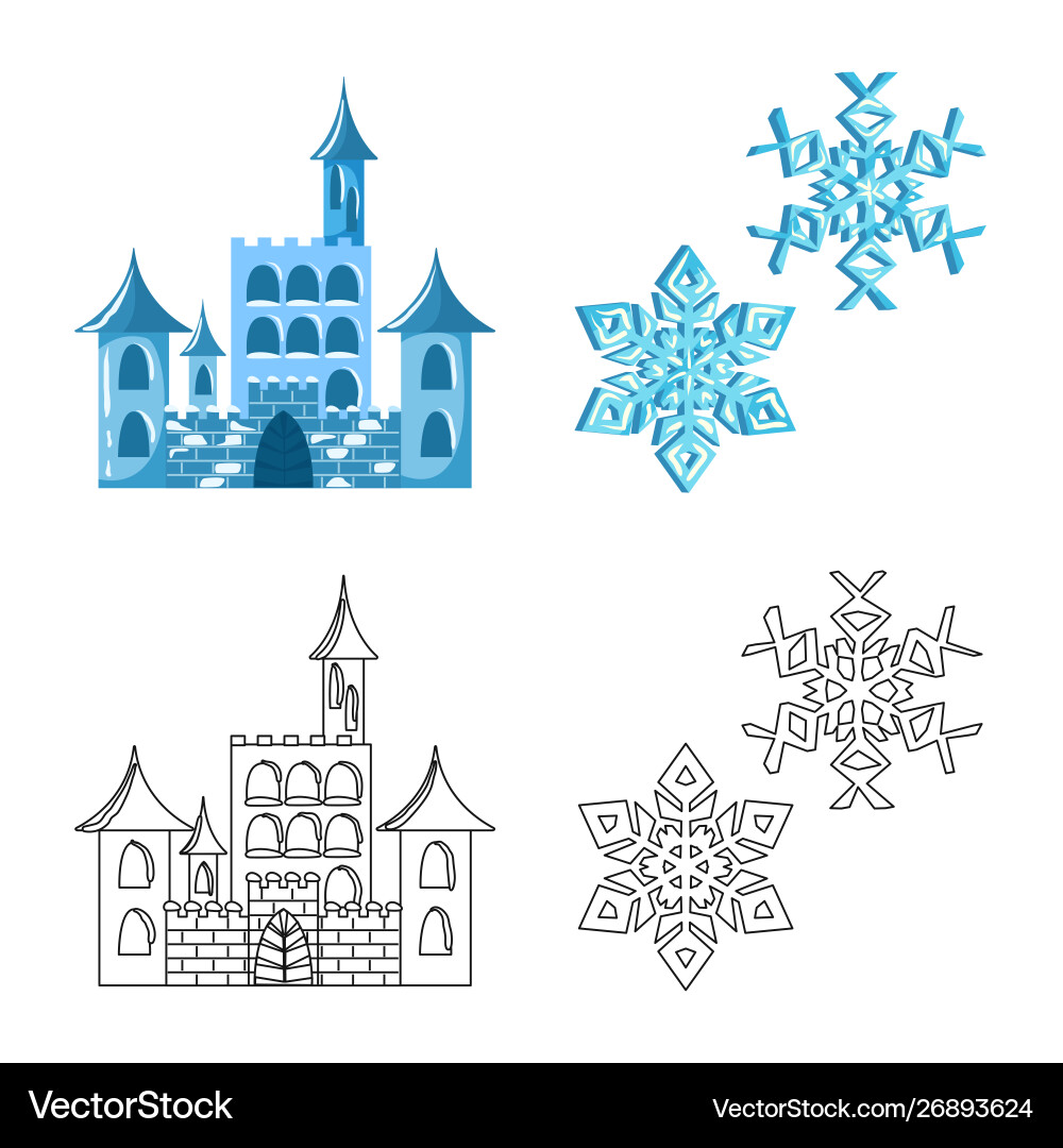 Design texture and frozen symbol set vector image