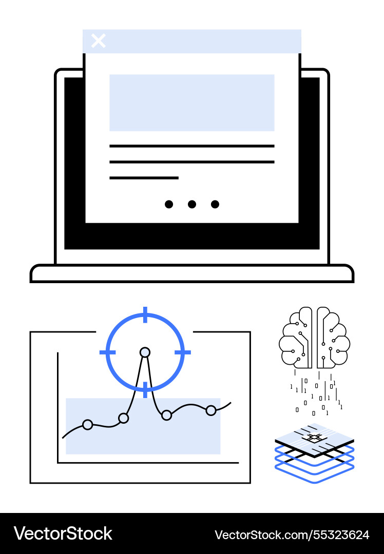 Digital data processing and analytics Digital data processing and analytics vector image