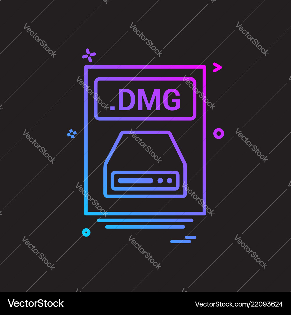 DMG File Icon - Mac Archive vector image