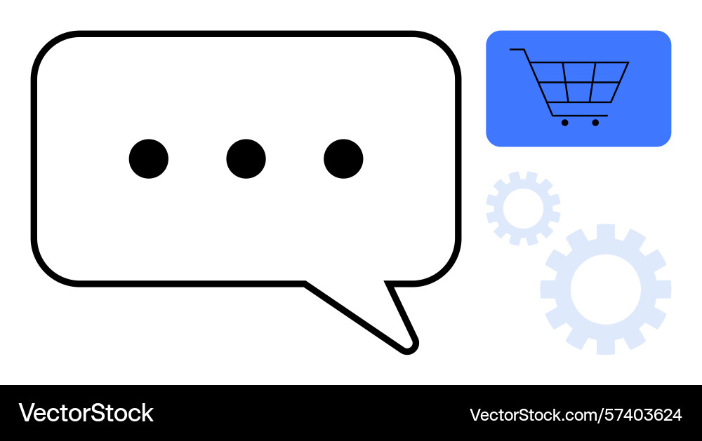 E-commerce communication and process automation E-commerce communication and process automation vector image