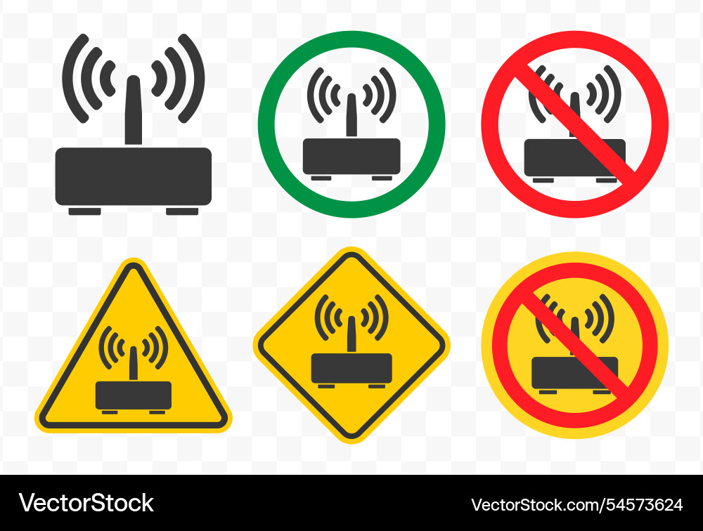 Forbidden router icon no wifi connection Forbidden router icon no wifi connection vector image