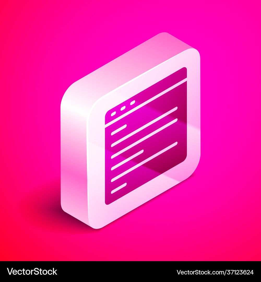 Isometric computer api interface icon isolated Isometric computer api interface icon isolated vector image