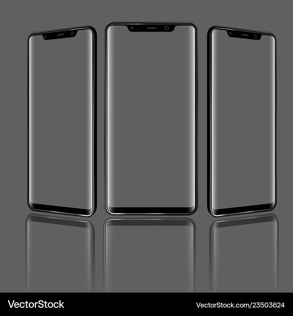 Modern smartphone with different angles of view Vector Image
