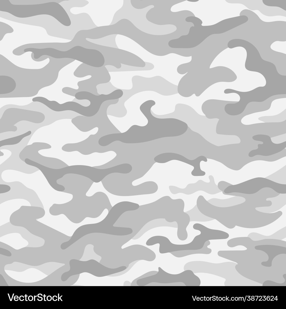 Pale gray military camouflage seamless pattern Vector Image