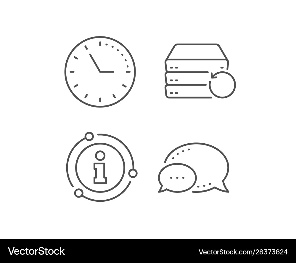 Recovery server line icon backup data sign Vector Image