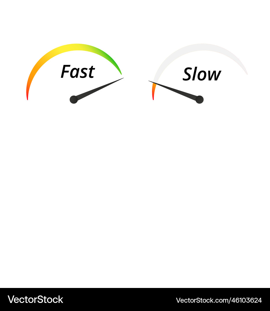 Scale indicator fast and slow vector image