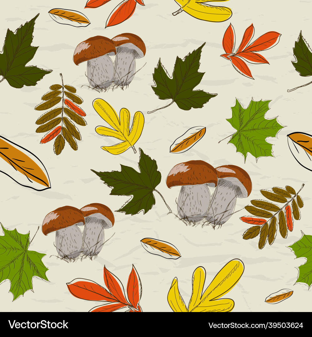 Seamless texture with autumn pattern from my Seamless texture with autumn pattern from my vector image