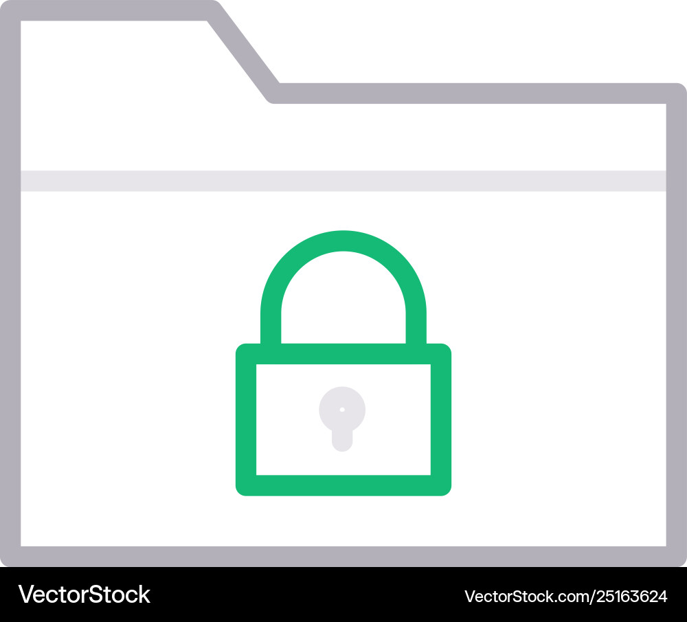 Secure folder Secure folder vector image