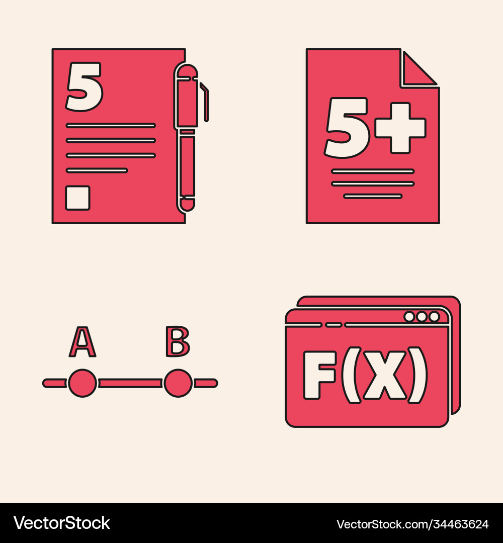 Set function mathematical symbol test or exam Set function mathematical symbol test or exam vector image