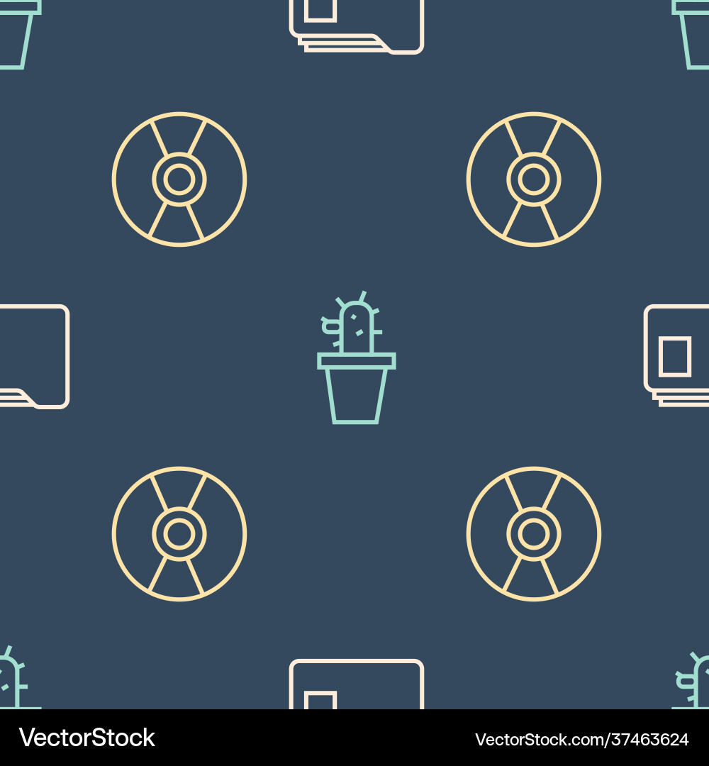 Set line document folder cd or dvd disk Set line document folder cd or dvd disk vector image