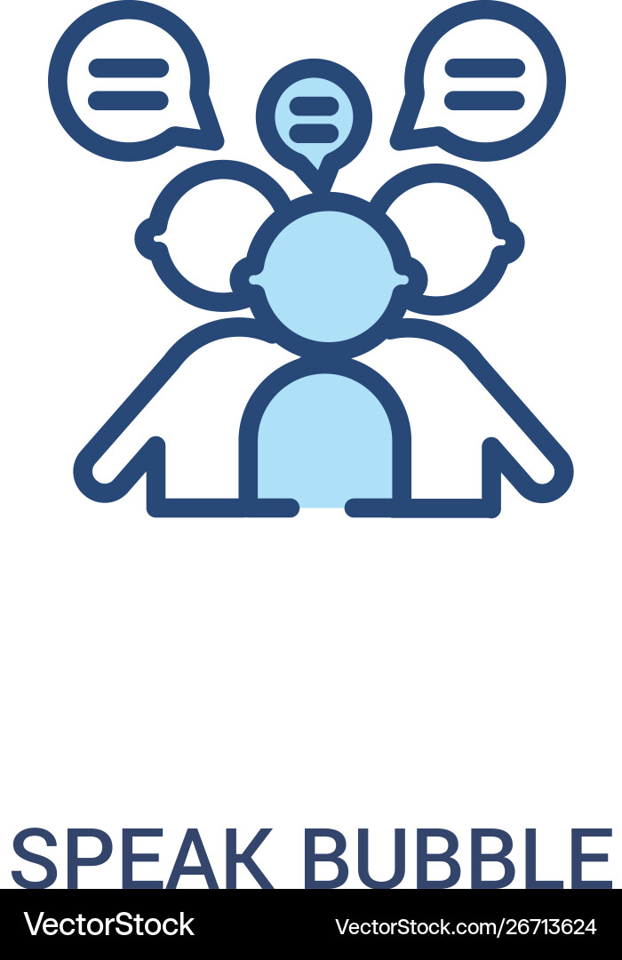 Speech Bubble Icon - Simple Line Art Vector Image