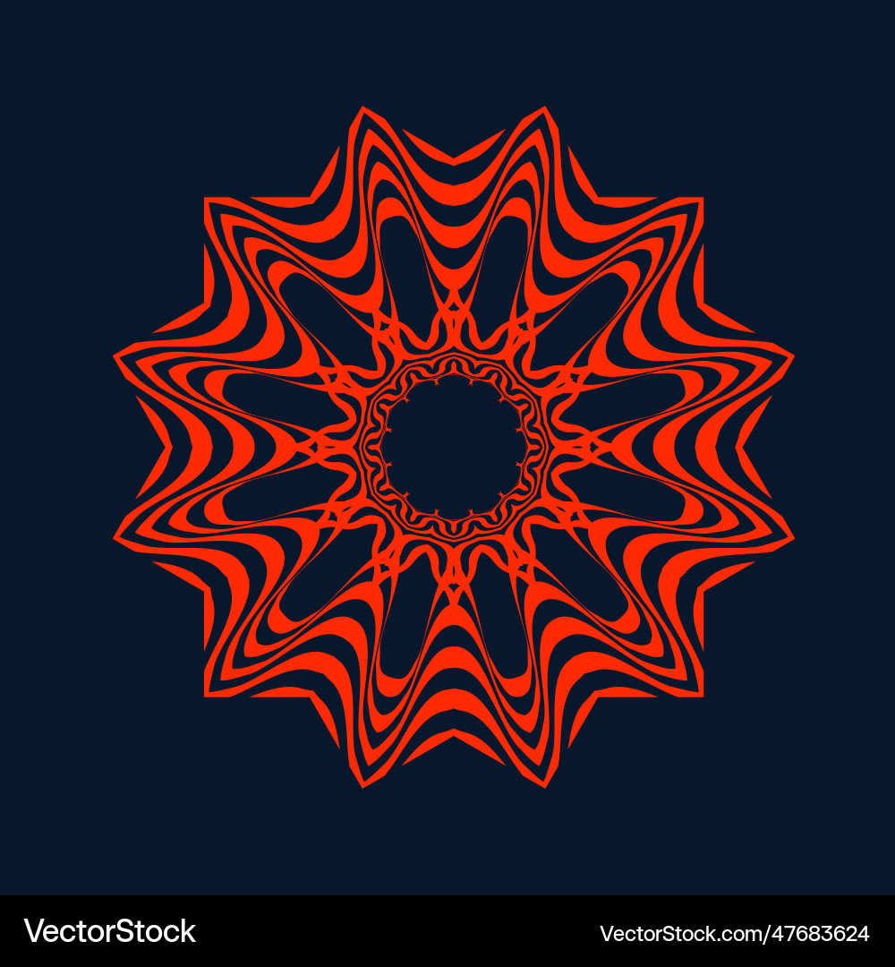 Symmetrical composition of wavy lines abstract Vector Image
