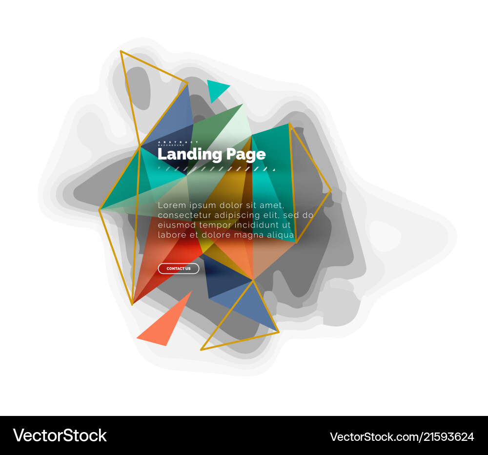 Triangular design abstract background landing Triangular design abstract background landing Vector Image