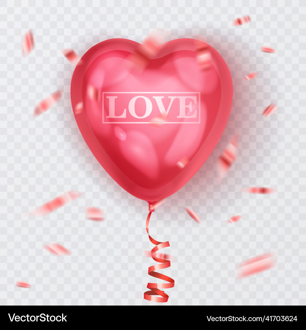 Valentines day abstract background with red 3d vector image