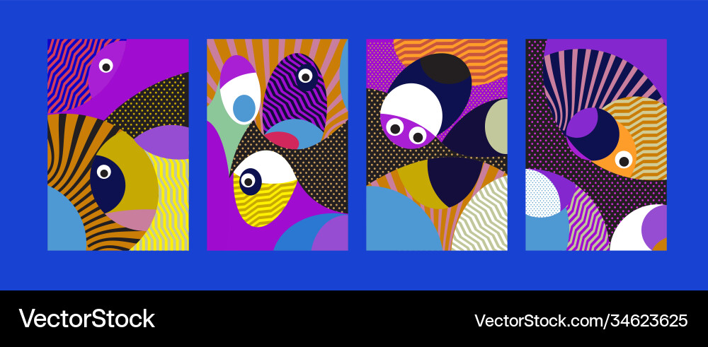 Abstract colorful geometric and curvy pattern Abstract colorful geometric and curvy pattern Vector Image