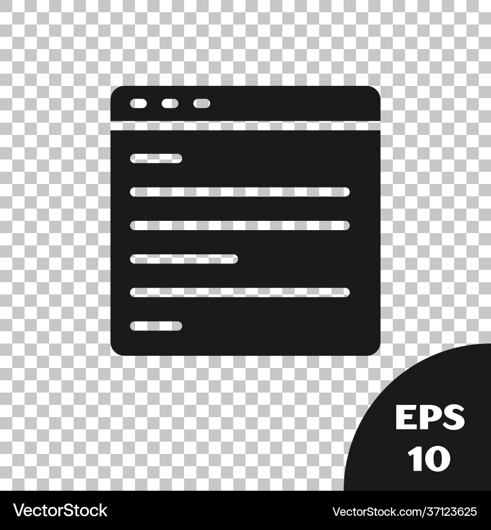 Black computer api interface icon isolated Black computer api interface icon isolated vector image