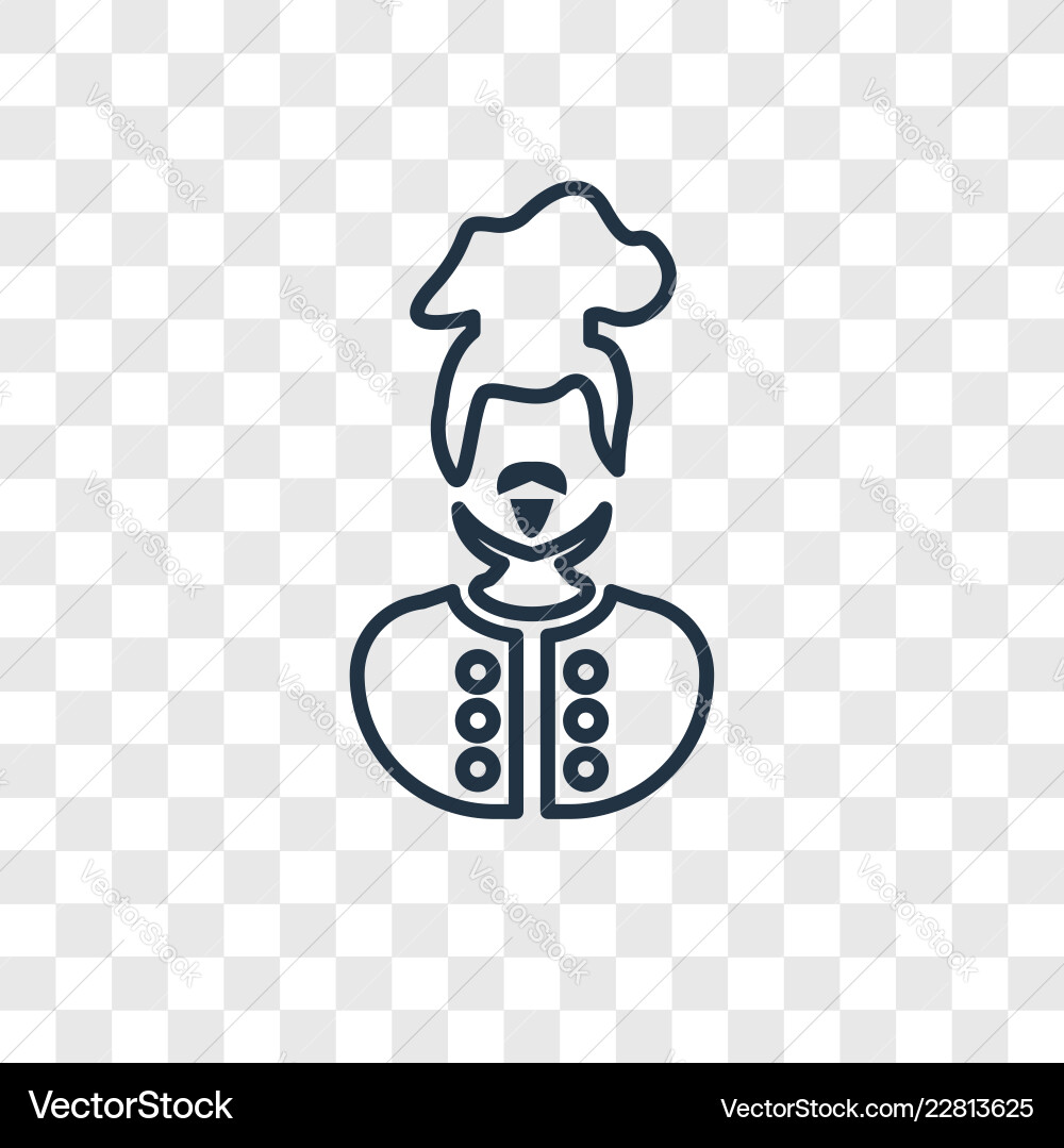 Chef concept linear icon isolated on transparent Chef concept linear icon isolated on transparent vector image
