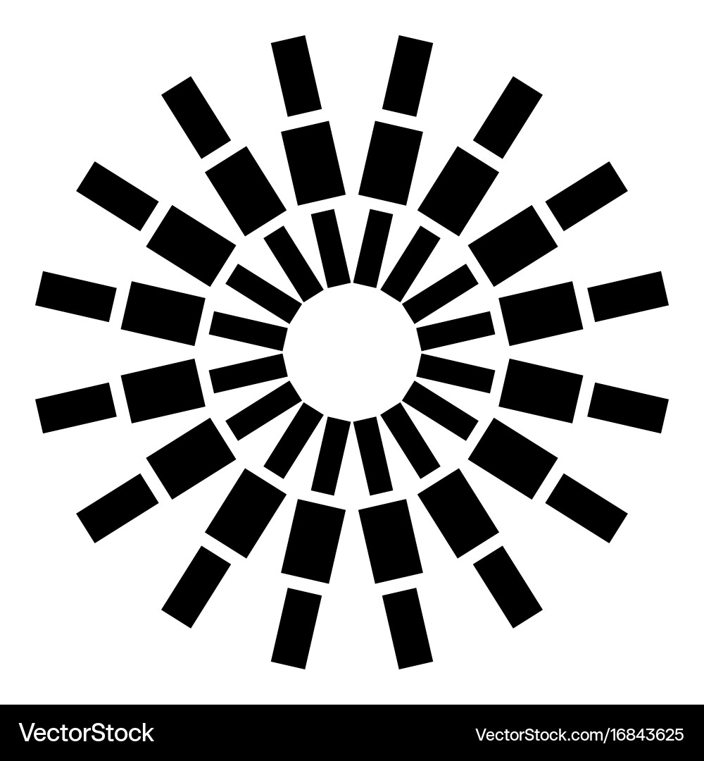 Circular pattern in the form of rays from Vector Image