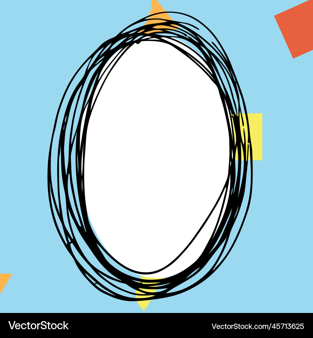 Colored simple frame with geometrical Colored simple frame with geometrical vector image