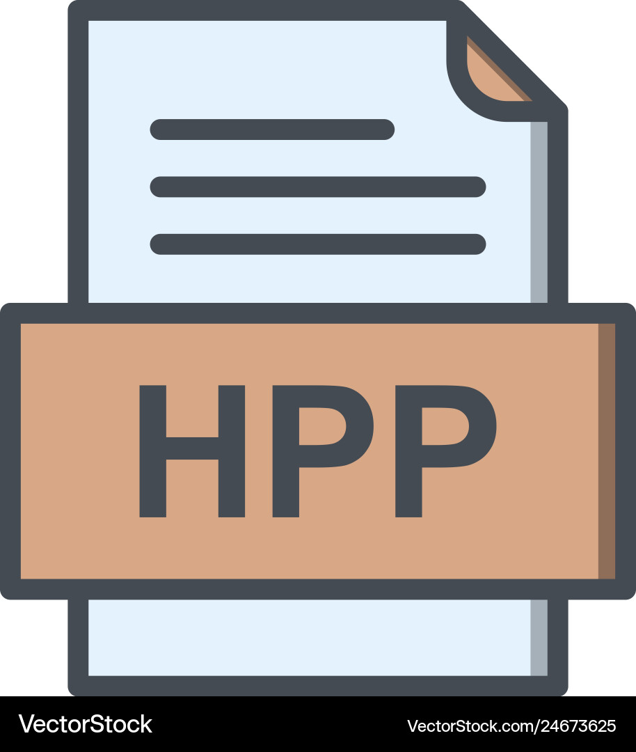 Hpp file document icon Vector Image