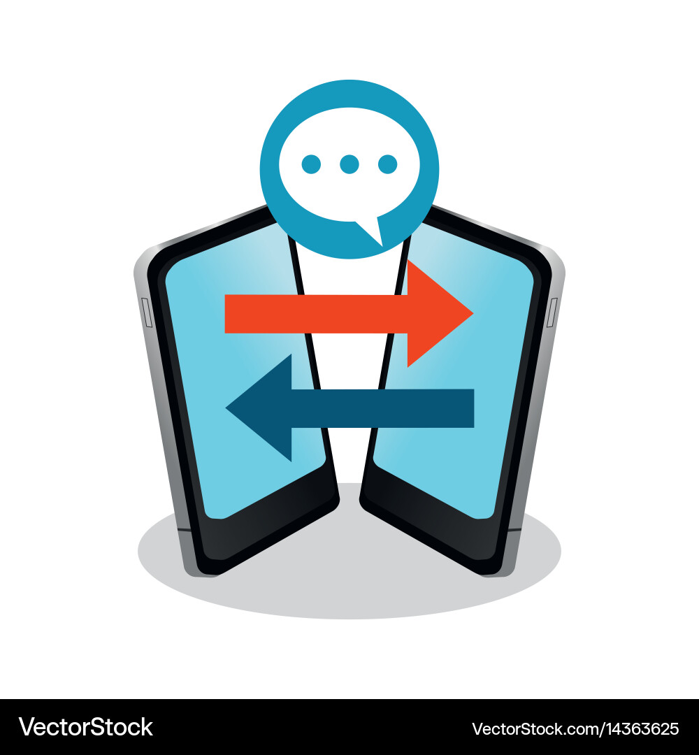 Instant messaging related icons image vector image