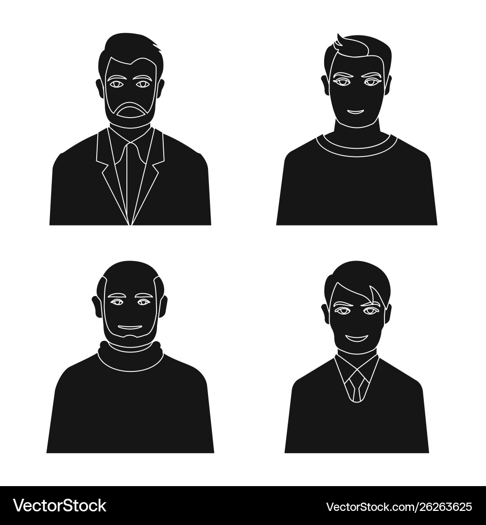 Isolated object photo and character icon set Vector Image