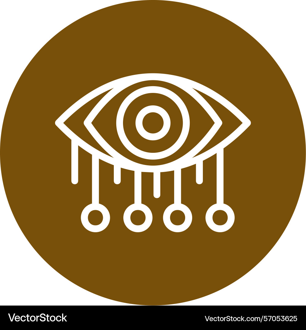 Machine vision line circle style icon design Vector Image