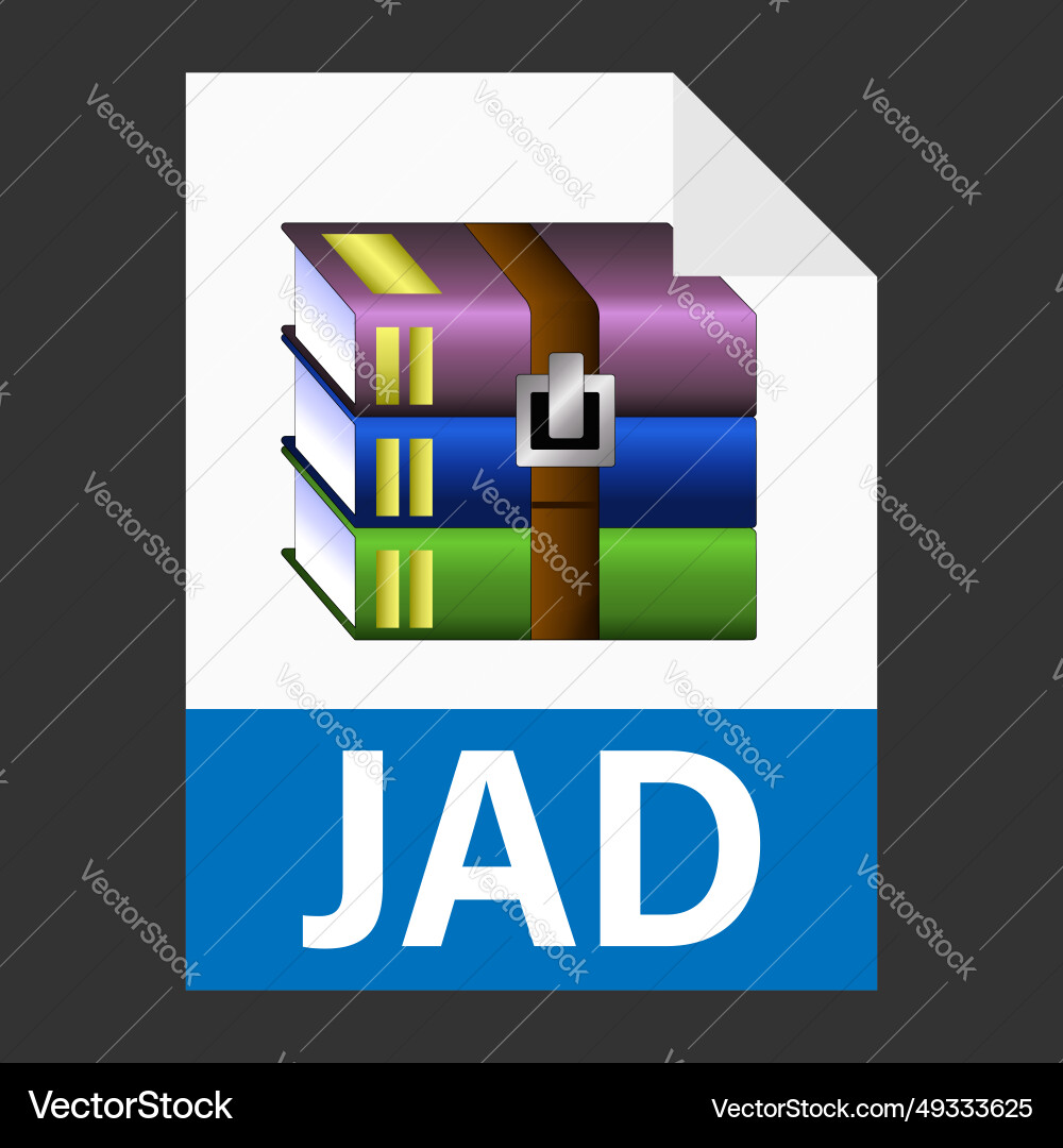 Modern flat design of jad archive file icon Vector Image