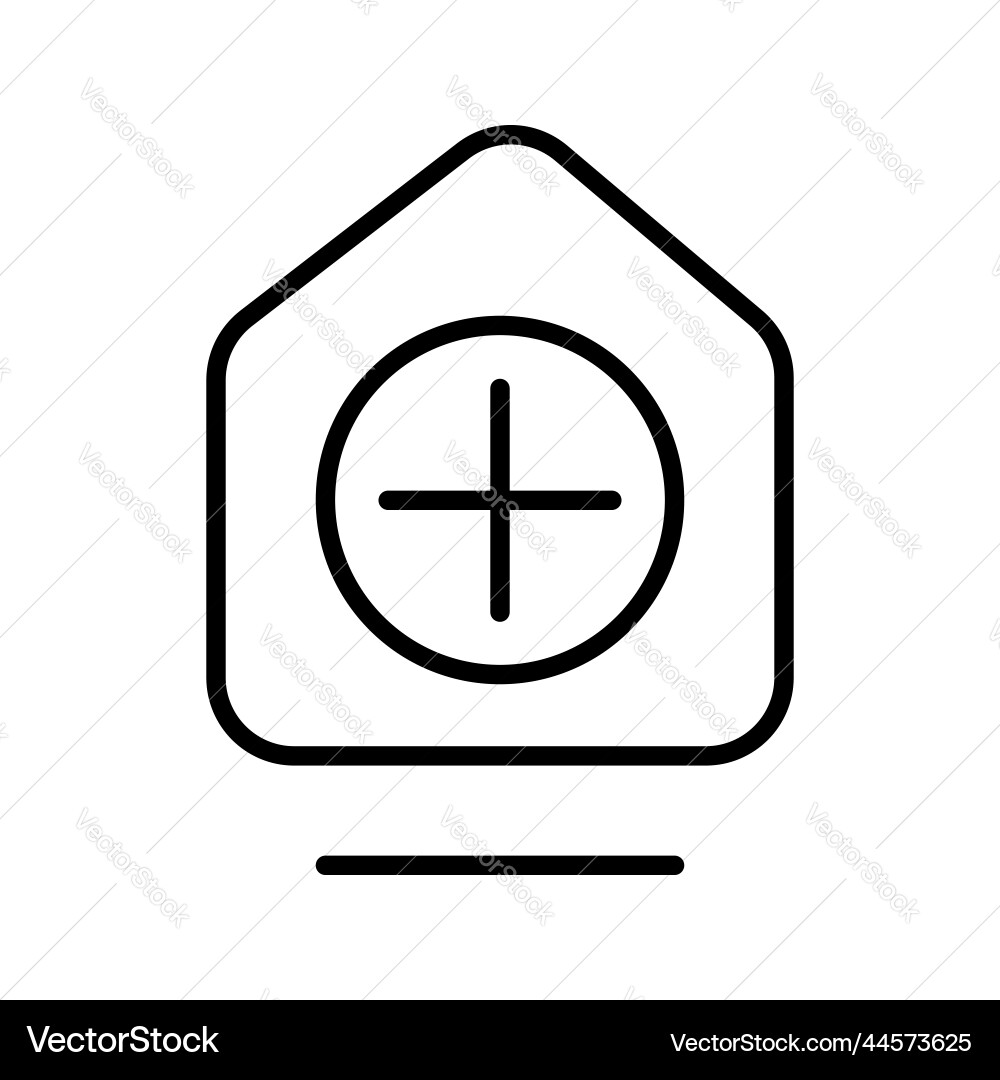 Outline plus ui icon vector image