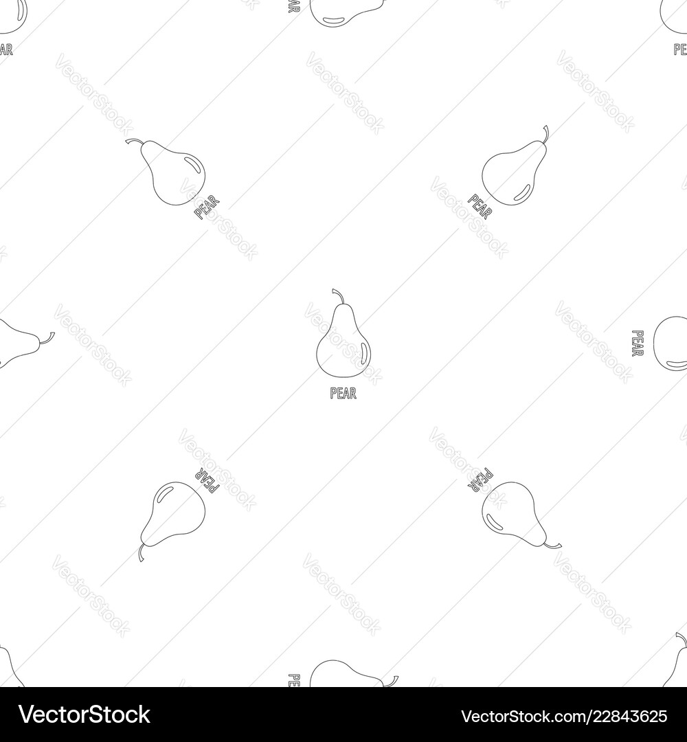 Pear pattern seamless Vector Image