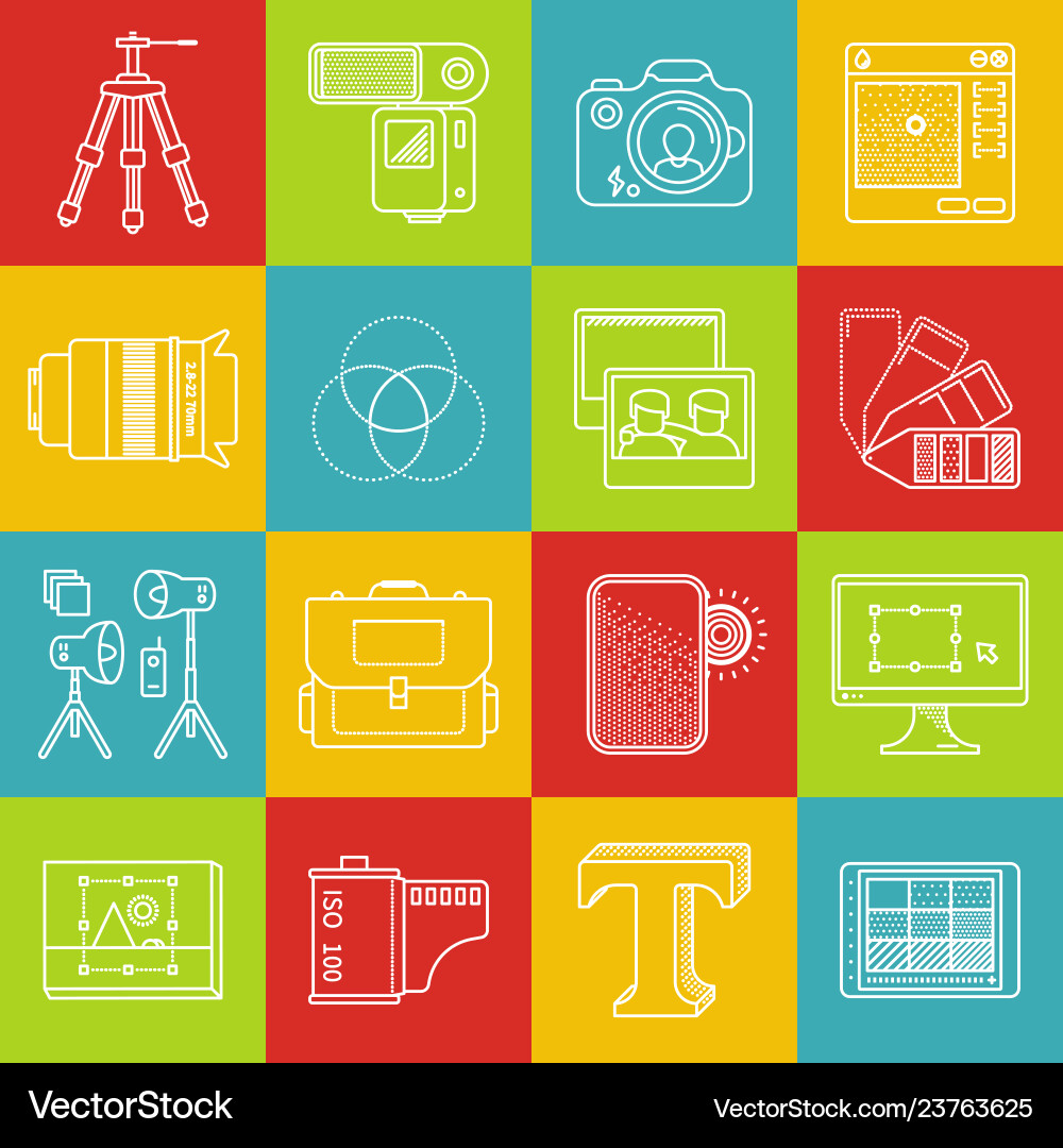 Photorgaphy and computer design lineart minimal Photorgaphy and computer design lineart minimal vector image