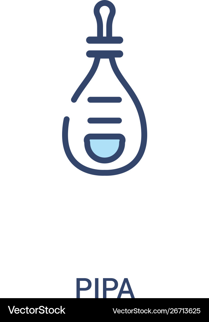 Pipa concept 2 colored icon simple line element Pipa concept 2 colored icon simple line element vector image