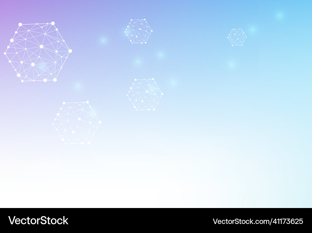 Science network pattern connecting lines and dots Vector Image