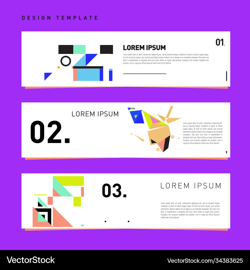 Set abstract banner web design template retro Set abstract banner web design template retro vector image