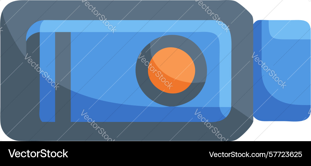 Side view digital camera icon design generative ai vector image