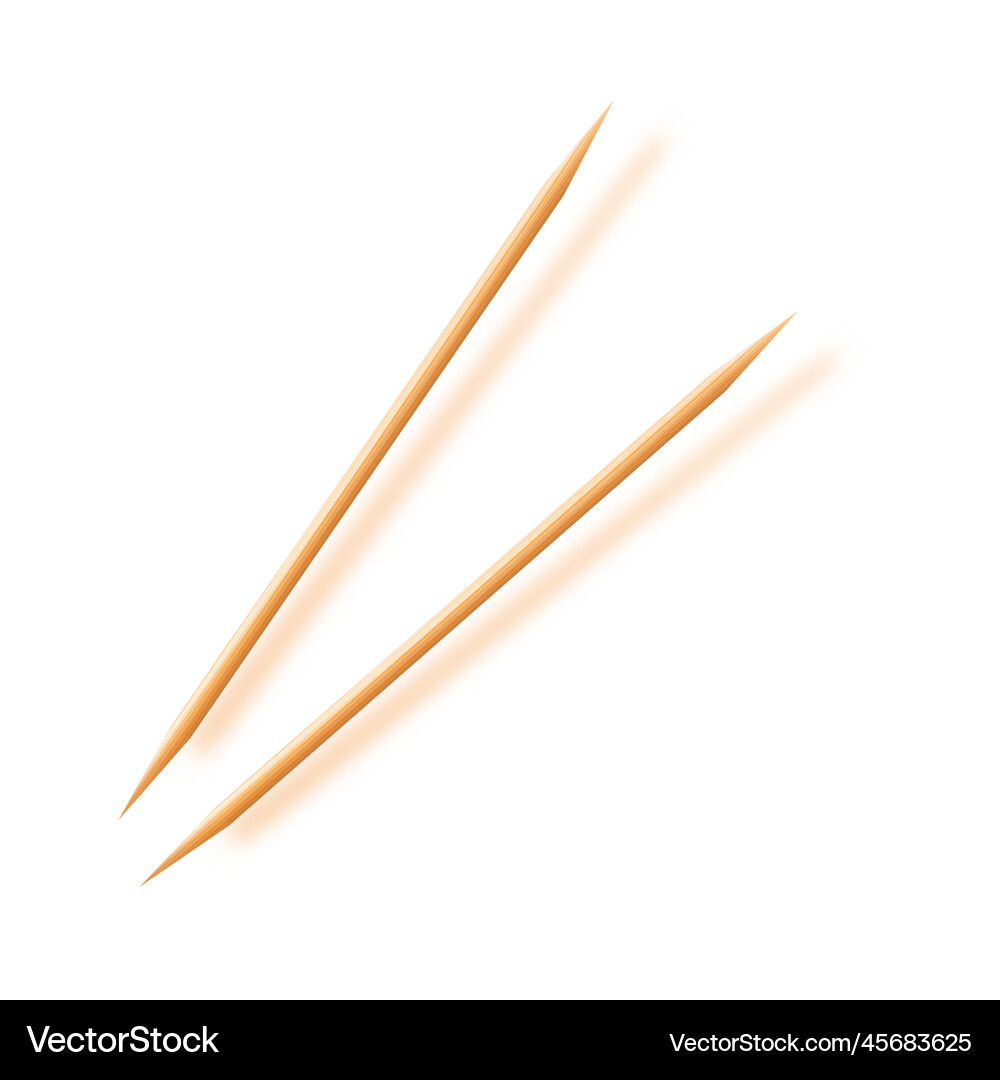 Toothpicks hygiene and health on white Toothpicks hygiene and health on white vector image