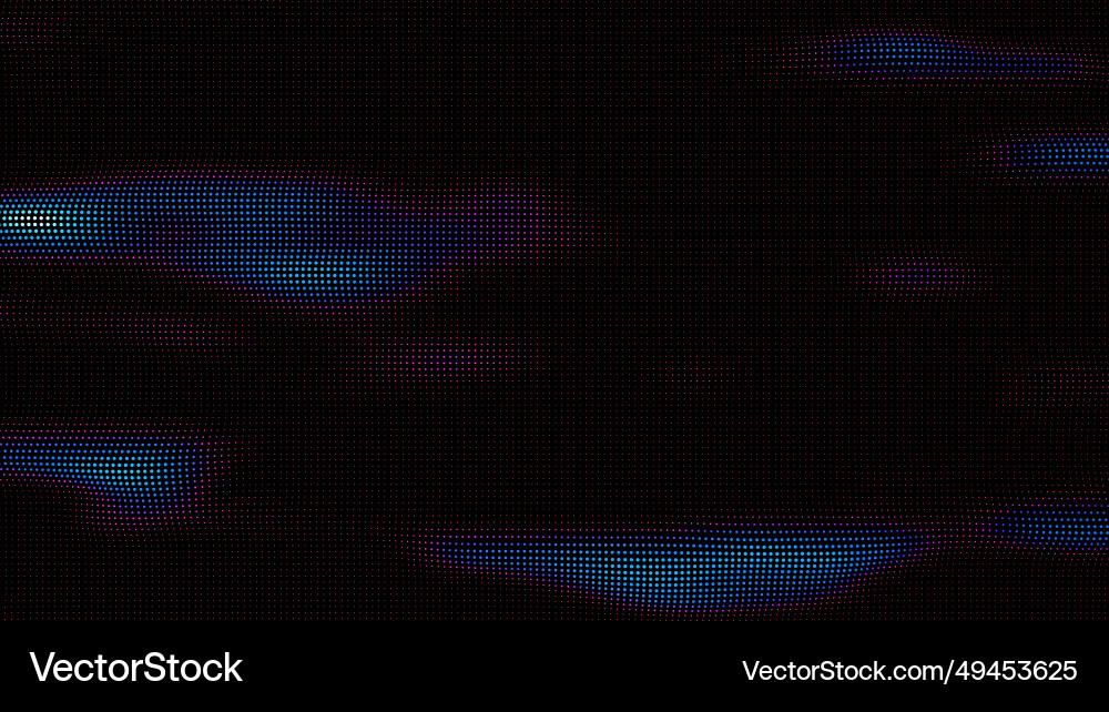 Waves of colorful points digital data splash Waves of colorful points digital data splash vector image
