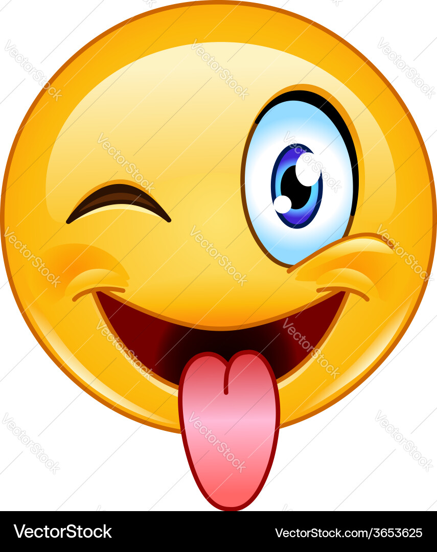 Emoji Face With Winking One Eye And Tongue Out Emoticon Emoji Face With Winking One Eye And Tongue Out Emoticon