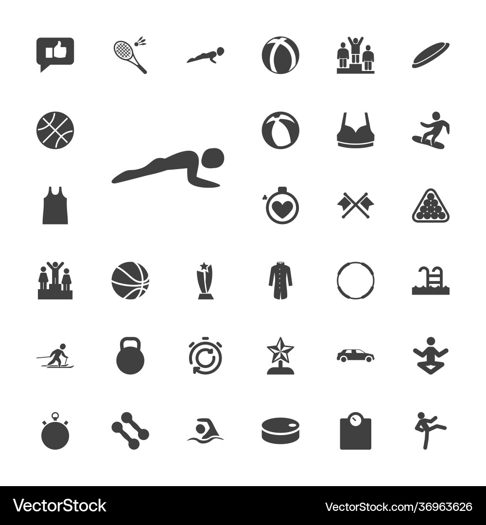 33 Sportsymbole 33 Sportsymbole vektorbild