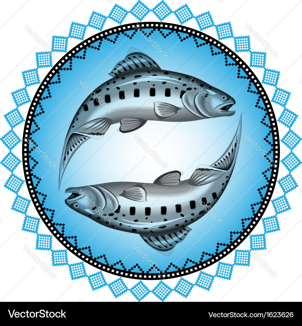 Abstract Fish Pattern Vector Image