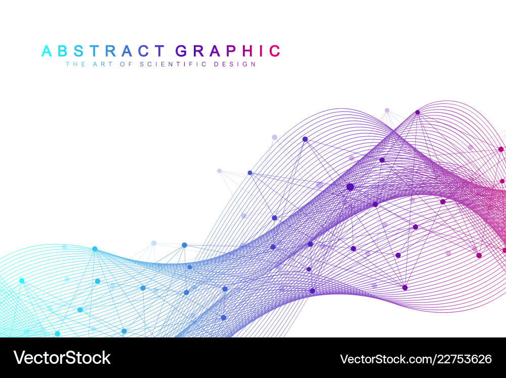 Big genomic data visualization dna helix Big genomic data visualization dna helix vector image