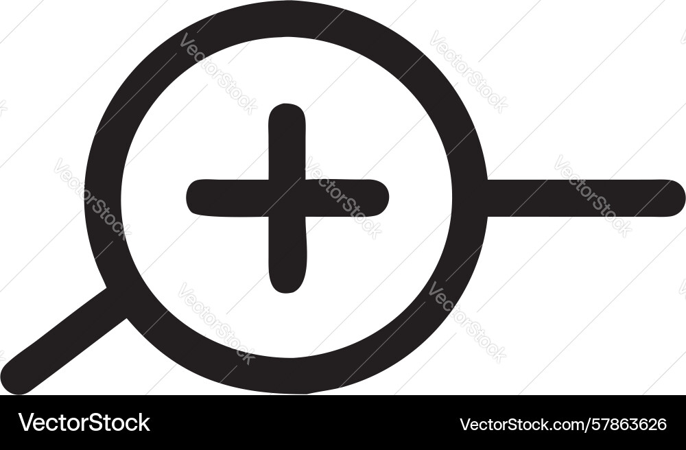 Bold plus sign addition icon design generative ai Vector Image