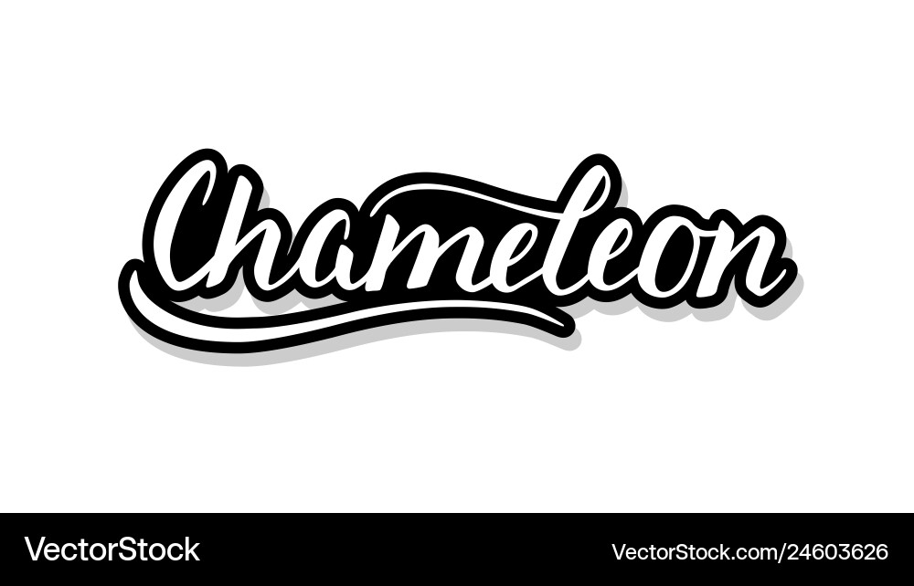 Chameleon Calligraphy Text - Modern Script vector image